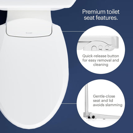 Brondell Bidet Toilet Seat, Non-Electric Swash Ecoseat, Fits Elongated Toilets,