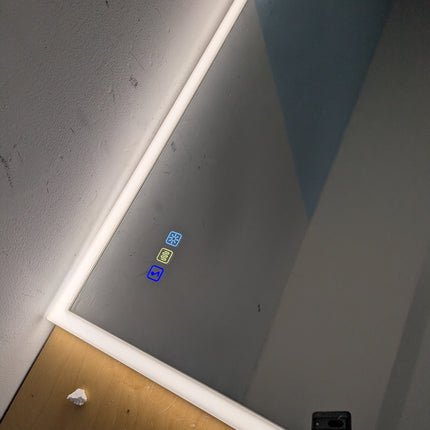 S·BAGNO 47.2''x27.2'' LED Bathroom Mirror with Lights, Bathroom Vanity Wall Mirr