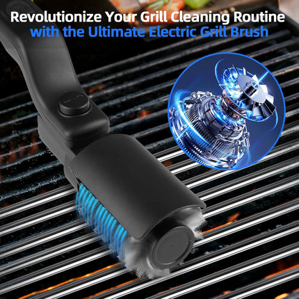 Upgraded Electric Brush,Rechargeable Cordless Grill Cleaning Brush,Stainless Ste