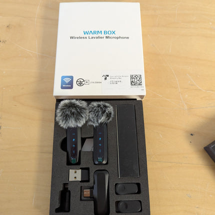Wireless Lavalier Microphone for iPhone, iPad, Android Phone，2-Pack Mini Microph
