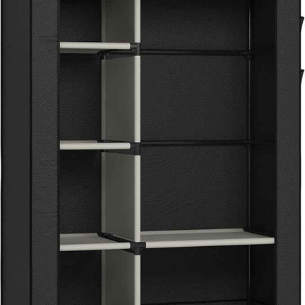 Buzowruil Canvas Wardrobe Portable Closet Wardrobe Clothes Storage with 6 Shelve