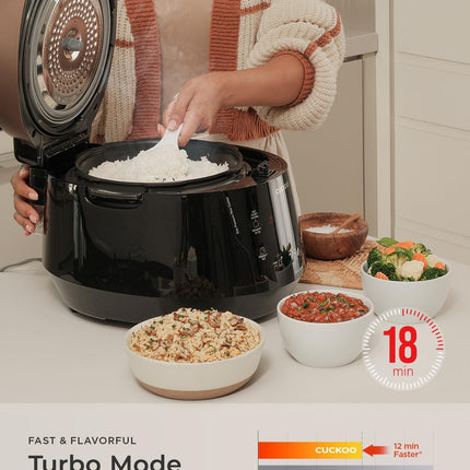 CUCKOO CRP-P1009SB | 10-Cup (Uncooked) Pressure Rice Cooker | 12 Menu Options: Q
