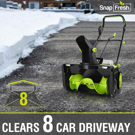 SnapFresh 40V Electric Snow Blower Cordless - 2 x 4.0Ah Battery 20-inch Brushles