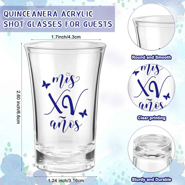 Havawish 25 Sets Quinceanera Party Favors for Guests Quinceanera Acrylic Clear S