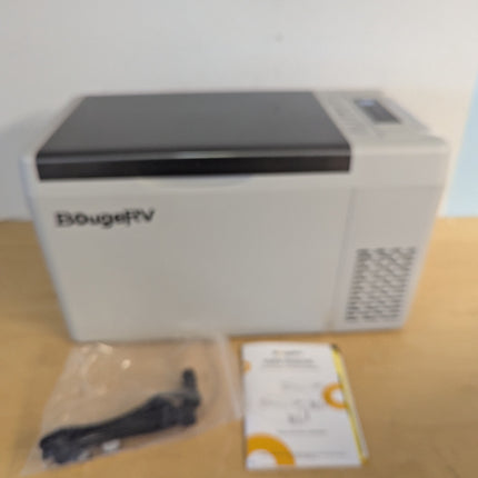 BougeRV CR23 Portable 12V Car Freezer & Fridge, 23 Quart, -8 to 50 F with 15 Min Fast Cooling, 45 dB, Grey