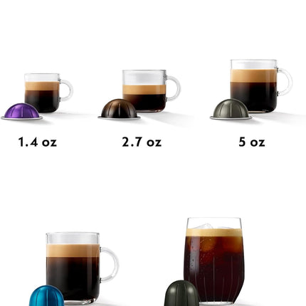 Nespresso Vertuo Pop+ Coffee and Espresso Machine by Breville - Dark Grey