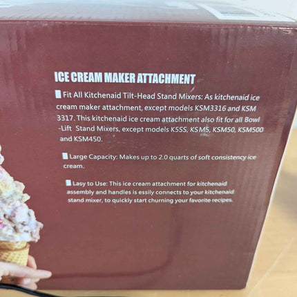 GLINK Ice Cream Maker Attachment for KitchenAid Stand Mixer, Compatible with Kit