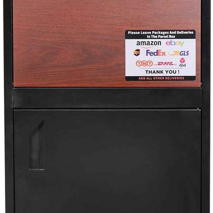 POST2HOME Metal Parcel Drop Box Outdoor, Secure Free Standing Package Delivery Box for Porch, Flat Pack Easy Assembly Postbox