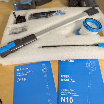 N10 Cordless Vacuum Cleaner, Powerful and Lightweight Blue 2200mAh 40 Minutes Lo