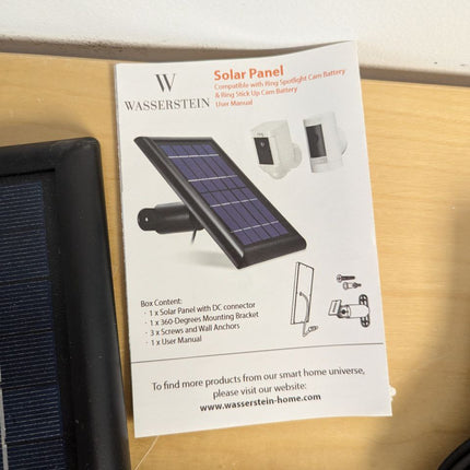 Wasserstein Solar Panel Compatible with Ring Spotlight Cam Plus/Pro/Battery, and