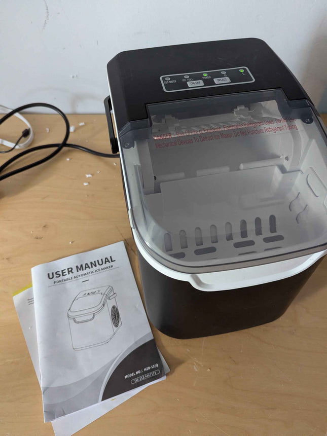 Countertop Ice Maker, 26 lbs/Day ice Production, 2 Sizes, 8 ice Cubes in 6 Minut