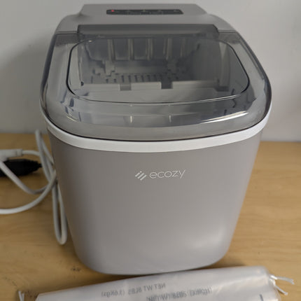 ecozy Portable Ice Maker Countertop, 9 Cubes Ready in 6 Mins, 26.5 lbs in 24 Hou