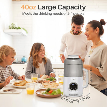 10-in-1 Nut Milk Maker, Electric Bean and Nut Milk Machine, 40oz Soy Milk Maker