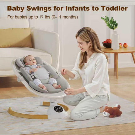 Baby Swing for Infants with Bluetooth Music Speaker & Remote Control - Portable