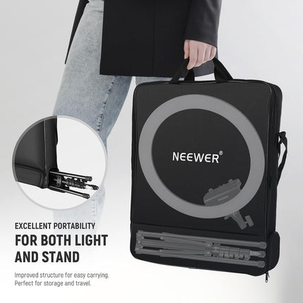 NEEWER Professional 18 Inch Ring Light with Tripod Stand Phone Holder Compatible