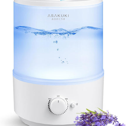 ASAKUKI Humidifiers for Bedroom, 3L Top Fill Cool Mist Air Humidifier & Aroma Di