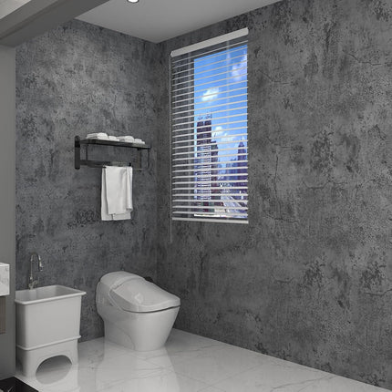 3yecao 48"×79" Extra Wide Thick Dark Blue Grey Cracked Concrete Wallpaper Peel a