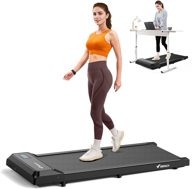 MERACH Walking Pad, Under Desk Treadmill, Portable Mini Treadmills for Home, Sea