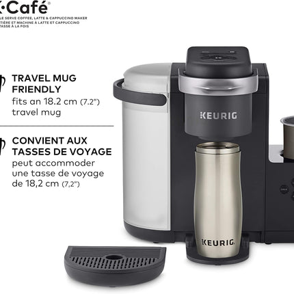 Keurig K-Café Single Serve K-Cup Pod Coffee, Latte and Cappuccino Maker, with Mi