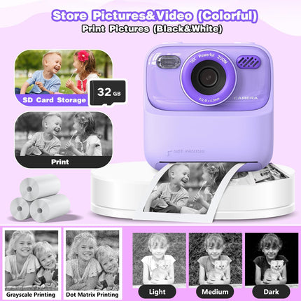 masterbee Kid Camera Instant Print Photo, Birthday Gifts for Girls and Boys, Kid