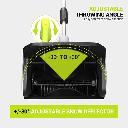 DEKOPRO Cordless Snow Shovel, 40V|17-Inch Cordless Snow Blower，Electric Snow Sho