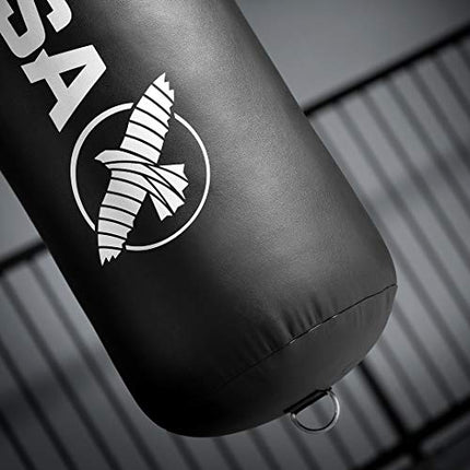 Hayabusa Engineered Leather Heavy Punching Bag - Unfilled - Black, 5 Feet