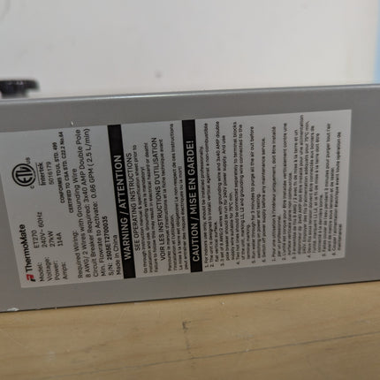 Tankless Water Heater Electric 27kW 208~240 Volt, ThermoMate On Demand Instant E