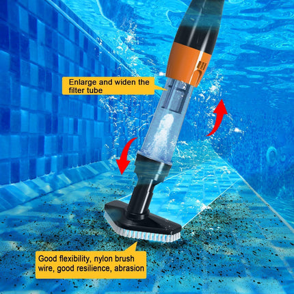 YSMJ 1814 3-in-1 Cordless Rechargeable Pool Vacuum, Lightweight Handheld Cleaner for Above Ground Pools & Spas