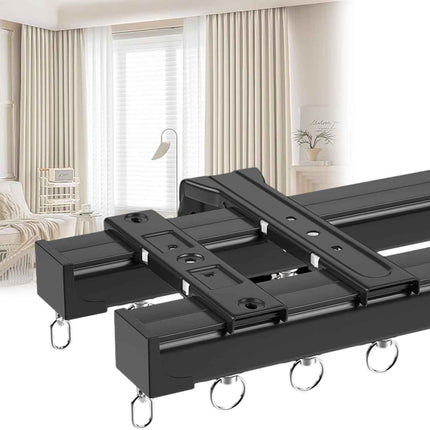 Curtain Double Tracks, Aluminium Curtain Rail Ceiling Track, Conjoined Double Tr