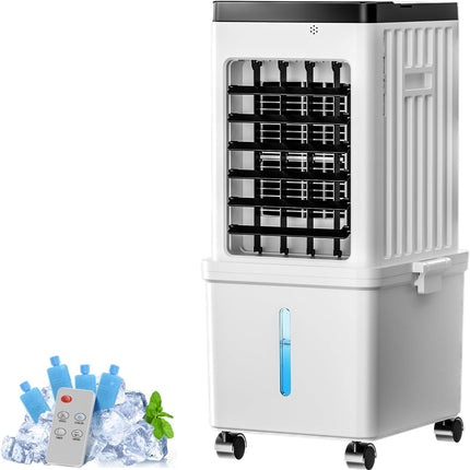 SimerSure 3-in-1 Portable Evaporative Air Cooler with Removable Water Tank, 4 Ice Packs, Timer and Remote Control