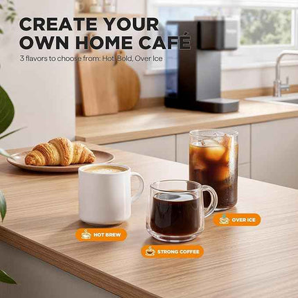 Tastyle Single Serve Hot & Iced Coffee Maker with Strong Brew, 40oz Removable Re