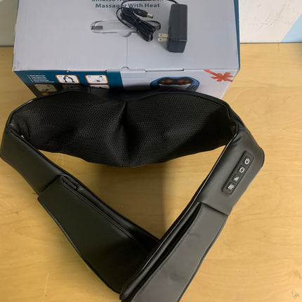 A neck massager with heat therapy function, a finger-pressure type back, neck an