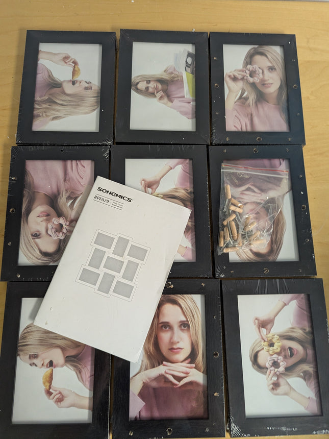 SONGMICS Picture Frame Collage for 9 Photos in 4x6, Picture Frames, Photo Frame
