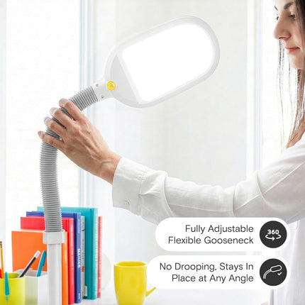 Brightech Litespan LED Floor Reading Lamp, 12W 850-950 Lumens Daylight Gooseneck Standing Light for Crafts & Over Chair