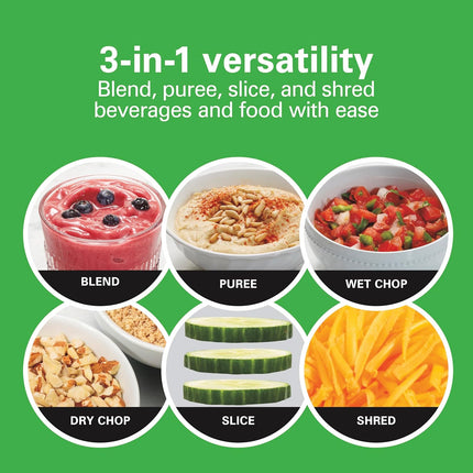 Hamilton Beach MultiBlend® Kitchen System, 3-in-1 Blender with Food Processor At