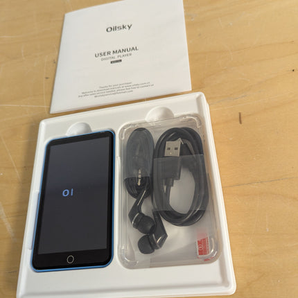 Oilsky 80GB MP3 Player with Bluetooth and WiFi, Mp3(Blue)