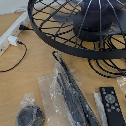 LEDIARY 20" Outdoor Ceiling Fan with Lights,IP65 Waterproof Gazebo Hanging Fan w