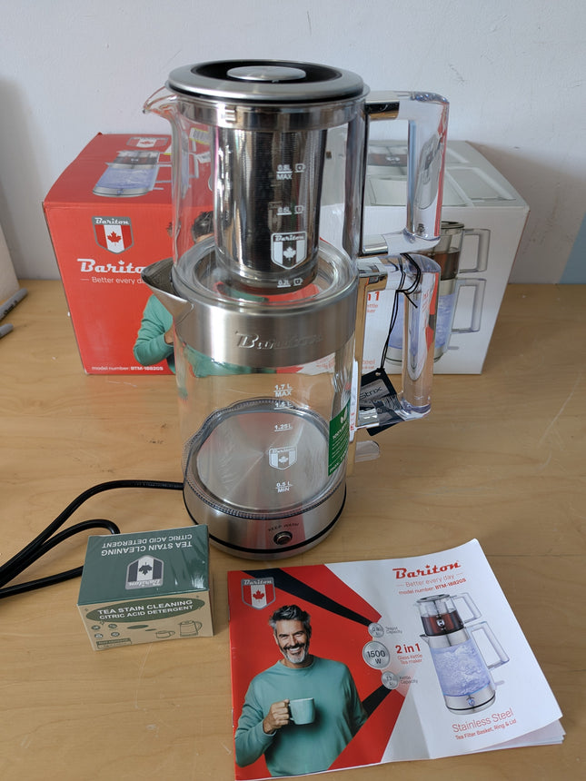 Bariton Glass Tea Maker – Model BTM-1882GS