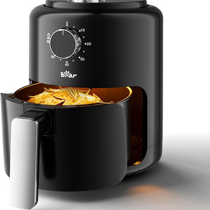 Bear Small Air Fryer 2.1 QT, Mini Airfryer Adjustable Time&Temp Control, Compact