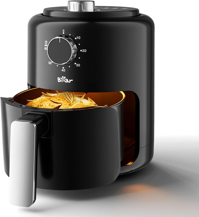 Bear Small Air Fryer 2.1 QT, Mini Airfryer Adjustable Time&Temp Control, Compact