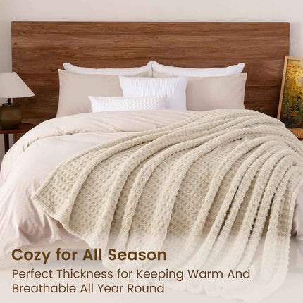 David's Home Ultra Soft Fleece Blanket King Size for Bed, Plush Shaggy Fluffy 3D