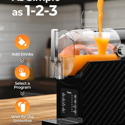 Fesoiu 88 oz Professional Slushie Machine with Self-Cleaning, 3 Preset Programs & 10 Texture Levels, Home Bar