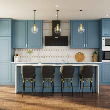 Frideko 2pc Glass Pendant Light - 7.9 inches Globe Pendant Light, Vintage Pendan