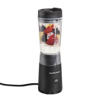 Hamilton Beach Personal Blender with Leak-Proof Travel Lid, Stainless Steel Blad