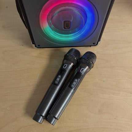 (No remote) Karaoke Machine, Portable Bluetooth Karaoke Speaker with 2 Wireless