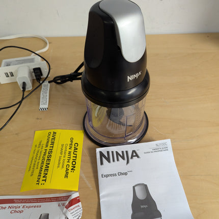 Ninja NJ100C, Express Chop For Chopping, Mincing, and Pureeing, Black, 200W (Can
