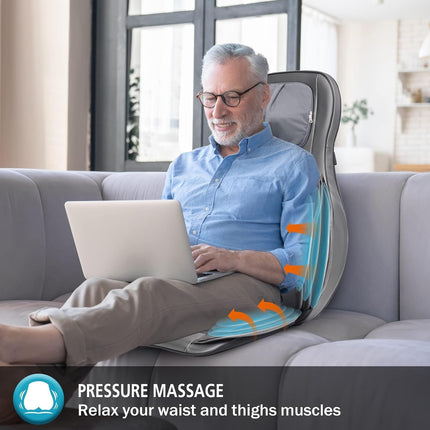 Comfier Full Body Massage Chair Pad -Shiatsu Neck and Back Massager with Heat, K
