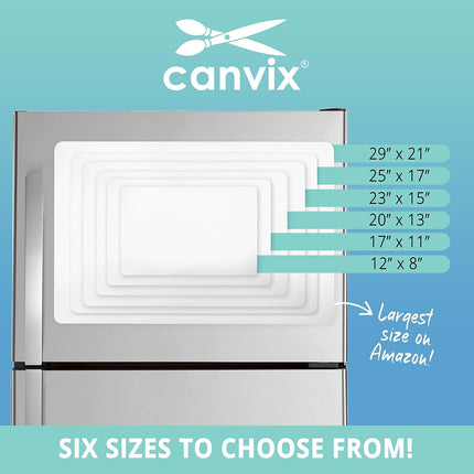 Canvix Magnetic Dry Erase Whiteboard for Refrigerator – Magnetized, Removable, R