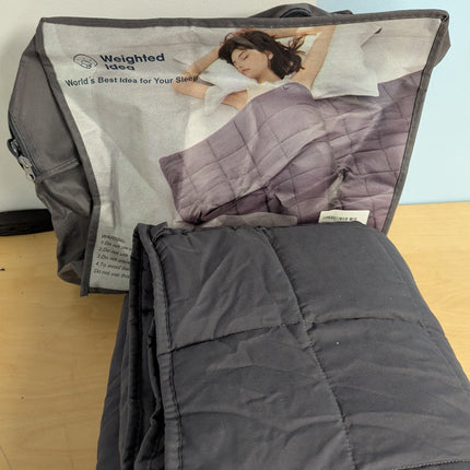 Weighted Idea Weighted Blanket for Adults (Dark Grey,60"x80",15lbs) Cooling Brea