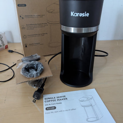 Karosie Single Serve Coffee Maker for K-Cup and Ground Coffee, Fast Brew